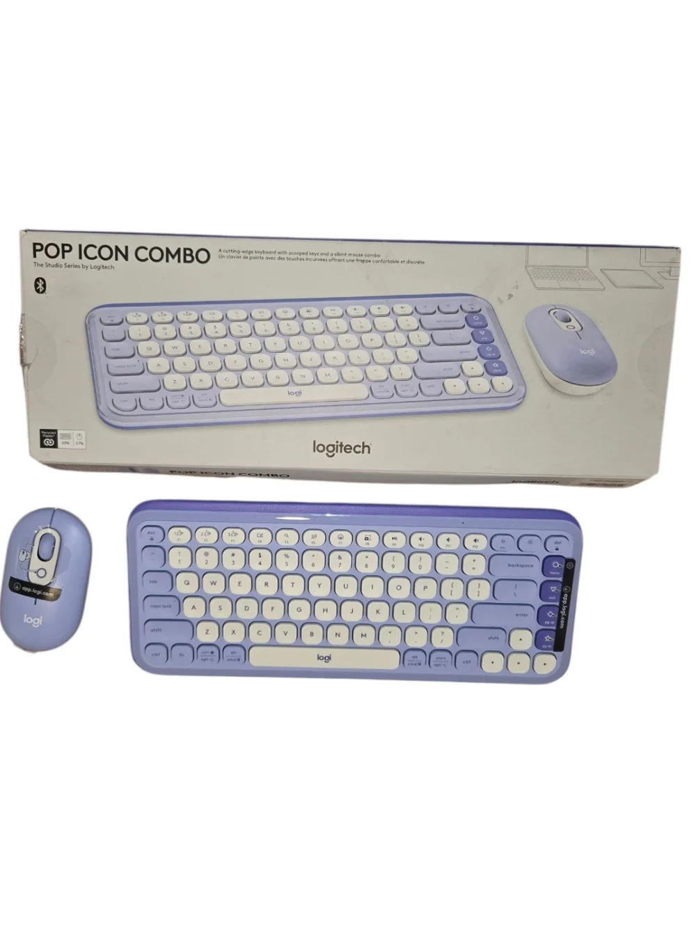 Logitech POP ICON COMBO Compact TKL Wireless Bluetooth Keyboard and Mouse Bundle